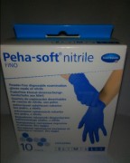 Rkawiczki, rkawice diagnostyczne nitrylowe bezpudrowe Peha-Soft Nitrile FINO, Rozmiar L - 10 sztuk