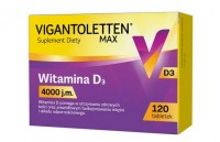 Vigantoletten Max 4000 j.m. - 120 tabletek - data wanoci 2024.12.31