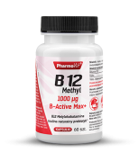 B12 Methyl 1000µg B-Active Max+, B12 Metylokobalamina, Pharmovit - 60 kapsuek