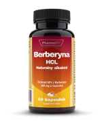 Berberyna HCL, naturalny alkaloid, Pharmovit - 30 kapsuek