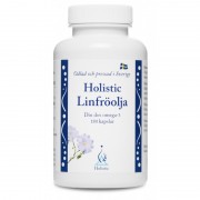 Holistic Linfrolja ekologiczny toczony na zimno olej lniany w kapsukach d-alfa-tokoferol naturalna witamina E omega 3 ALA - 180 kapsuek